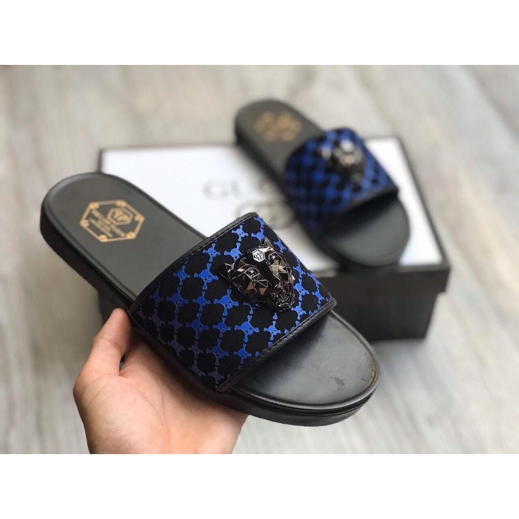 Dép nam siêu đẹp 3 phối màu mác tàu vân quỷ trẻ trung