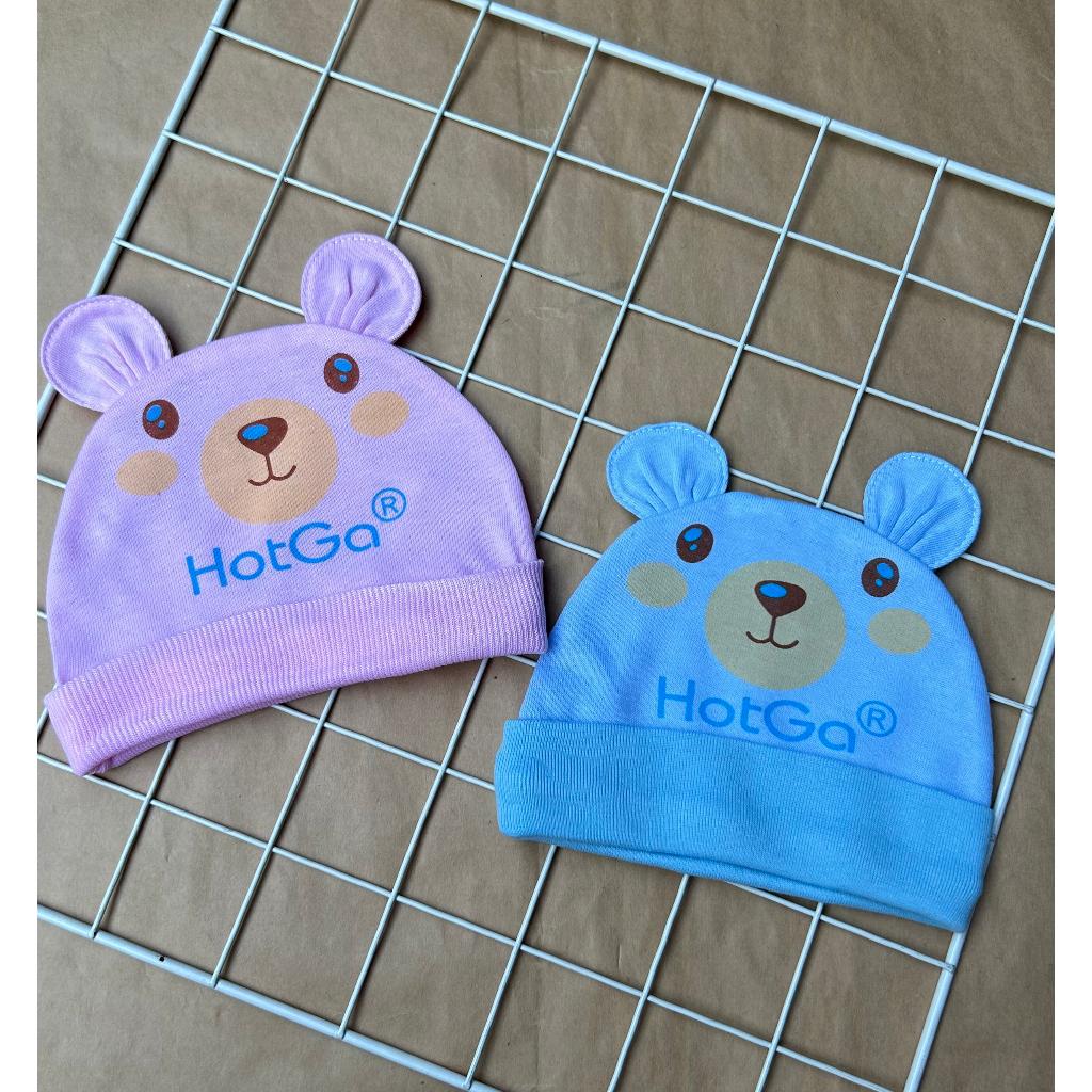 Set Nón Bao Tay Bao Chân Tai Gấu Cotton Màu HOTGA cho bé sơ sinh