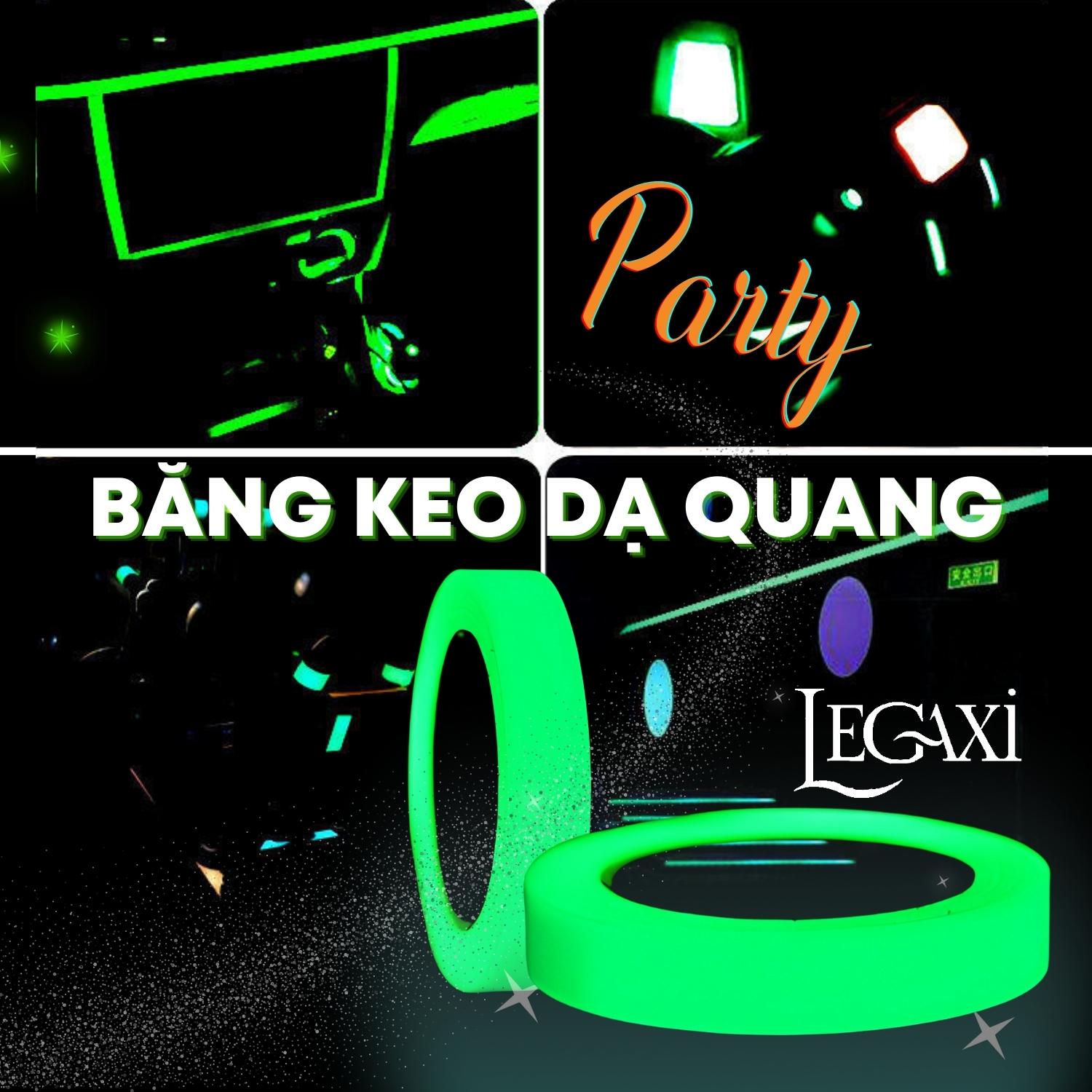 Cuộn băng dán dạ quang trang trí tường nhà cửa Halloween Giáng sinh phát sáng trong tối Legaxi