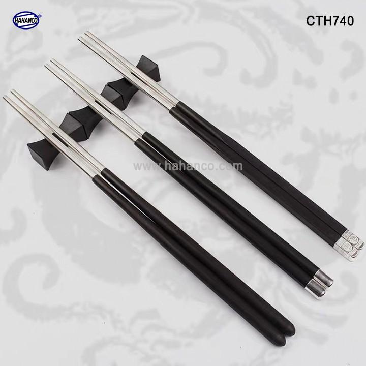 Bộ 10 gác đũa gỗ Trắc /Mun sọc (CTH740) Tiện dụng và sang trọng trên bàn ăn - An toàn cho sức khỏe