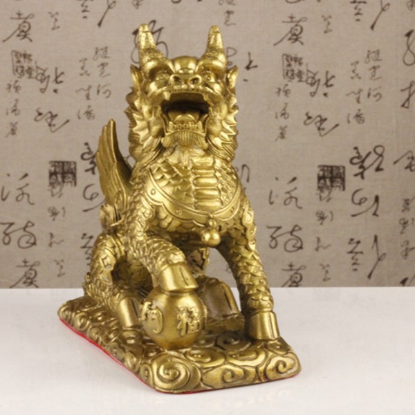 Tượng KỲ LÂN ĐỒNG 11cm*6.5cm*12cm - hoá sát, trấn trạch, kích tài lộc.....