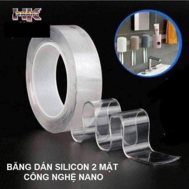 Cuộn băng keo 3M, keo 3M 2 mặt siêu dính dài 2m
