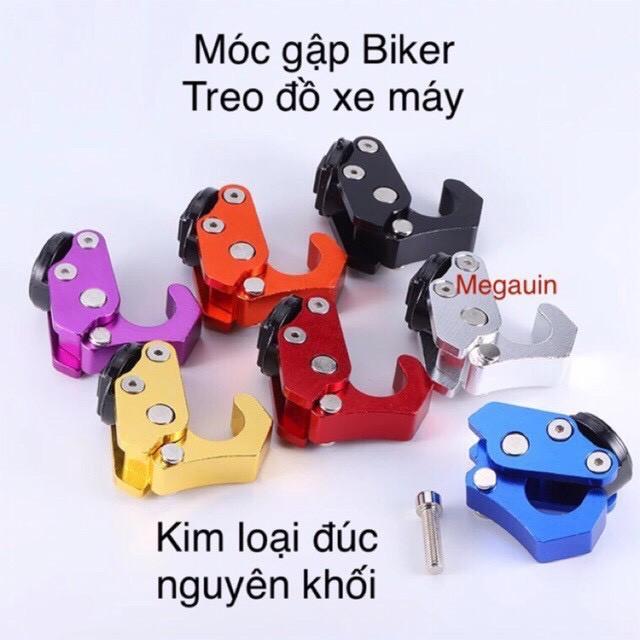 Móc treo đồ gắn xe máy,xe điện Biker nhôm nguyên khối