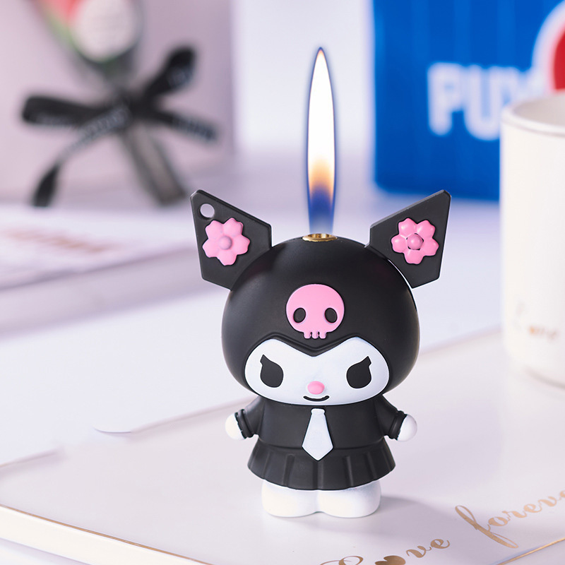 Bật Lửa Hoạt Hình Kuromi Có Dây Đeo – Xài Gas