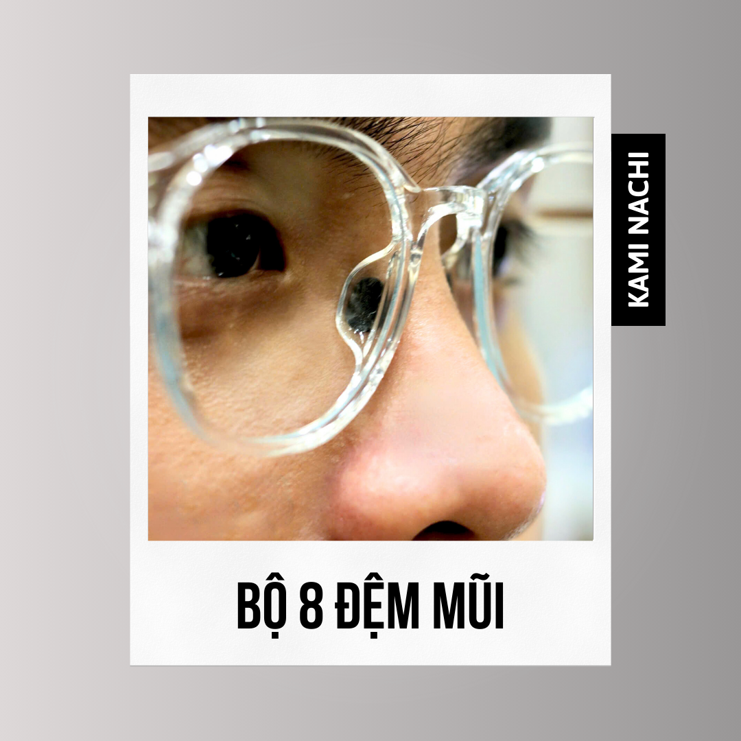 Bộ 8 miếng đệm mũi chống trượt cho kính bằng mút xốp eva siêu mềm KAMI NACHI