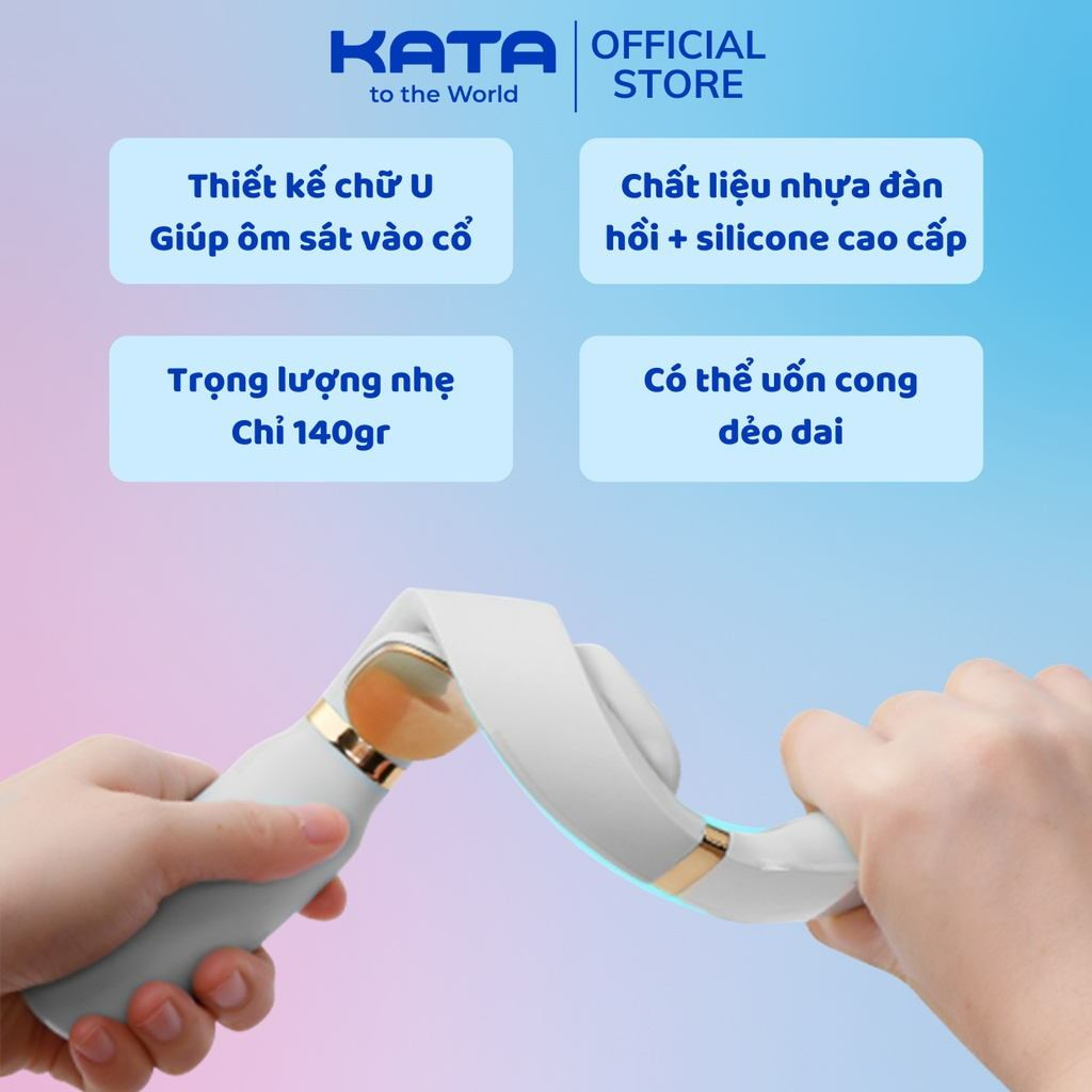 Máy Massage Cổ SKG K6E- Tấm điện cực mạ vàng 24K mát-xa cho da nhạy cảm, không gây mẩn ngứa, khó chịu