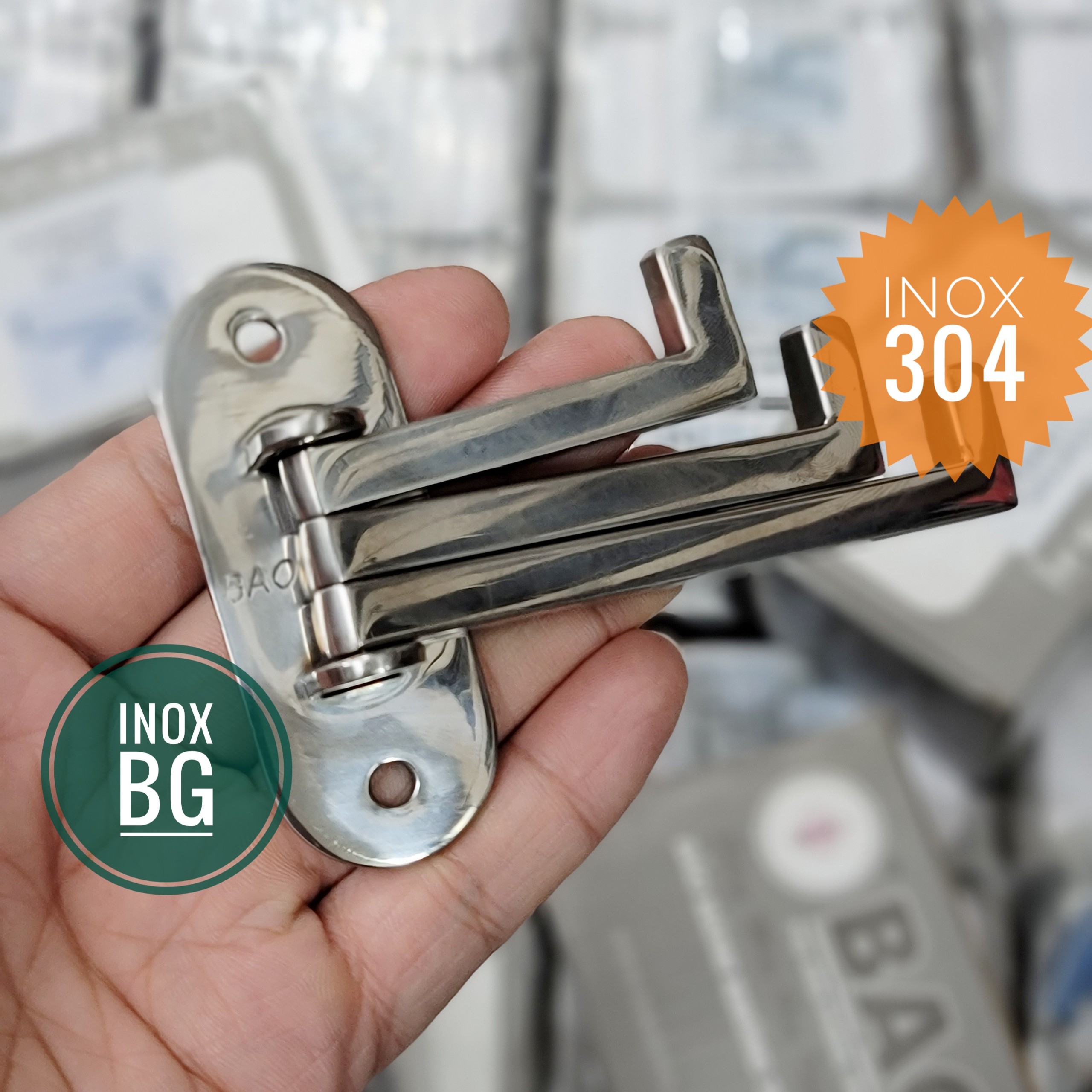 Móc 3 chạc treo quần áo gấp gọn INOX BAO