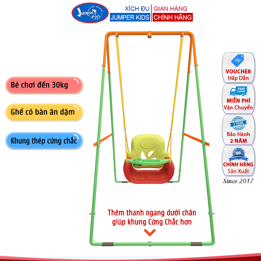 Xích Đu Cho Bé JUMPER KIDS KG102 Bộ Cao Cấp Có Thêm Chân Ngang Xích Đu Trong Nhà Cho Trẻ Em