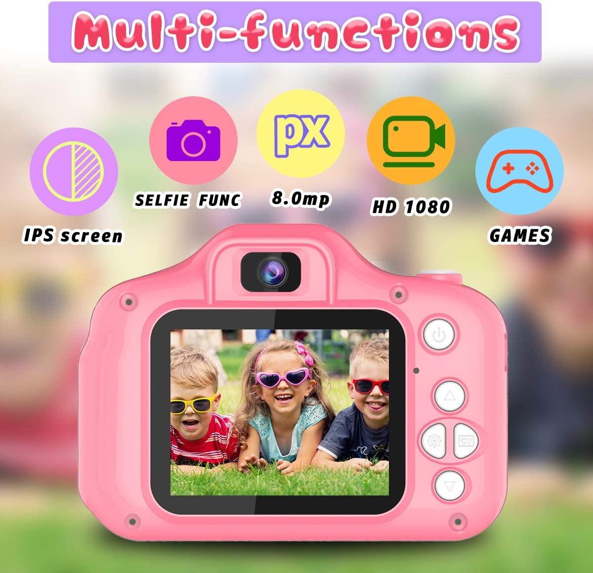 Camera trẻ em, Đồ chơi di động video kỹ thuật số cho cậu bé 32 tuổi với thẻ SD 32 GB