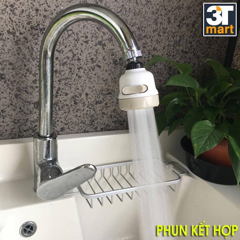 Bộ 2 đầu vòi rửa bát chén tăng áp điều hướng xoay 360 độ với 3 chế độ nước C'mon DV-03