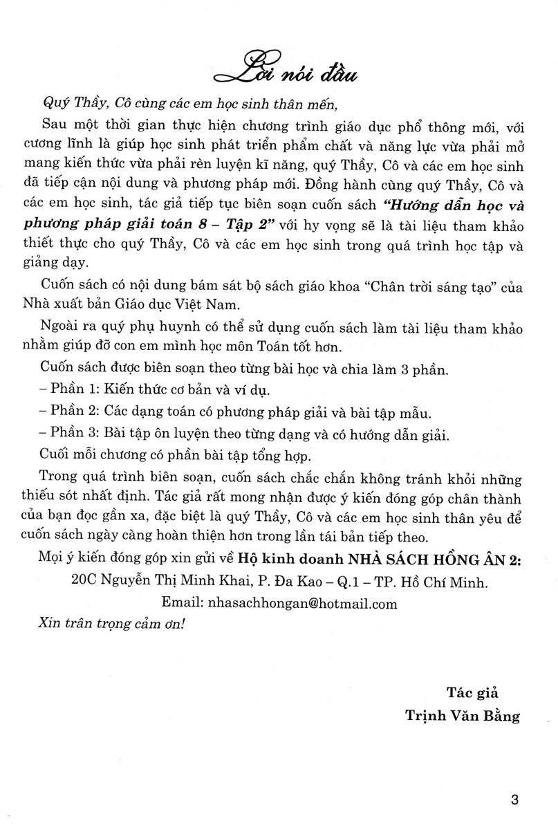 Hướng Dẫn Học Và Phương Pháp Giải Toán 8 - Tập 2 (Bám Sát SGK Chân Trời Sáng Tạo) _HA