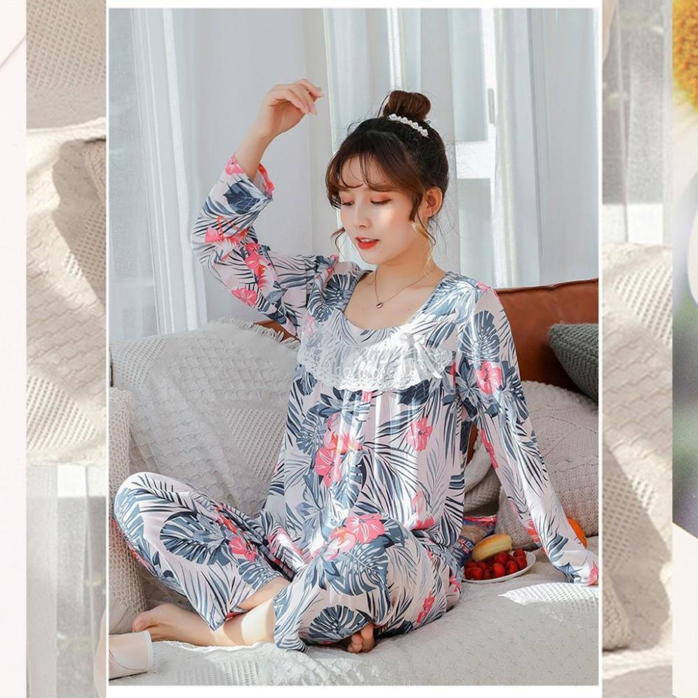 Đồ bộ mặc nhà hoạ tiết dễ thương - Bộ Đồ Ngủ Tay Dài mềm mại - Kiểu Dáng Đáng Yêu B50
