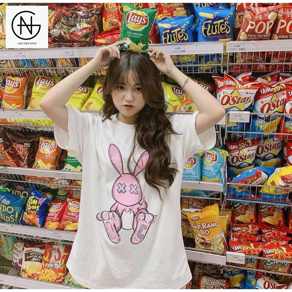 Áo Thun Tay Lỡ In Nhiệt BADRABBIT form Unisex nam nữ phong cách Ulzzang - A Tho 01