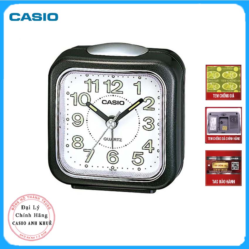 Đồng Hồ Để Bàn Casio TQ-142-1DF Có Báo Thức - Kích Thước ( 7.7×7.2×4.9 cm )