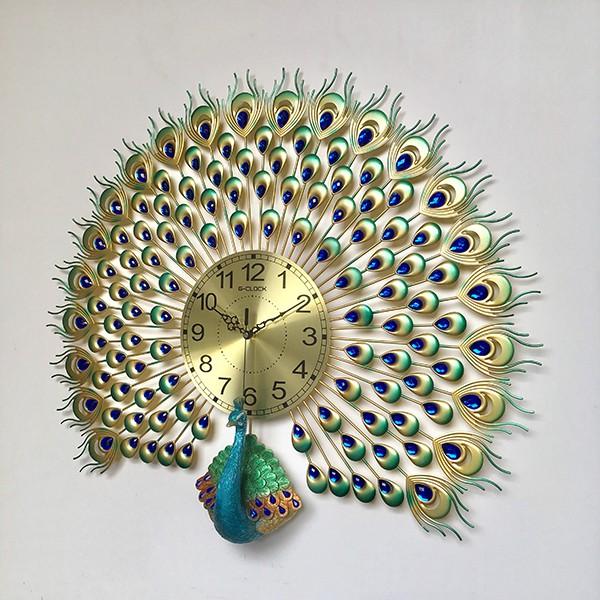Đồng hồ treo tường GCLOCK loại to KT 65x75 cao cấp làm từ kim loại sơn tĩnh điện chạy máy kim trôi chuẩn