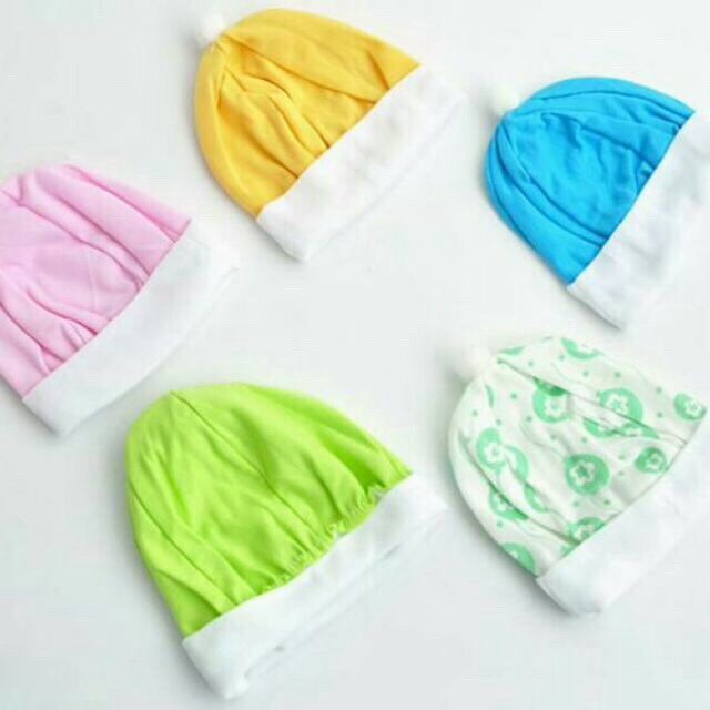 Set 10 Mũ Cotton Mỏng Cho Bé  - Giao Màu Ngẫu Nhiên