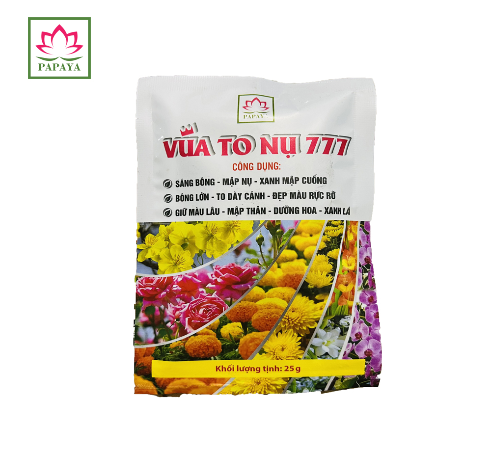 Phân bón Vua To Nụ 777 25gr Mập Nụ và Lớn Bông