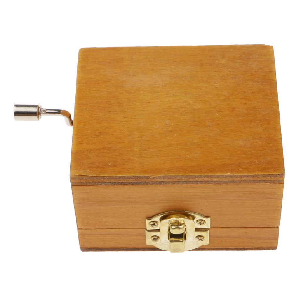 Scenery Wooden Hand-cranked Music Box Clockwork Music Box Castle in the Sky