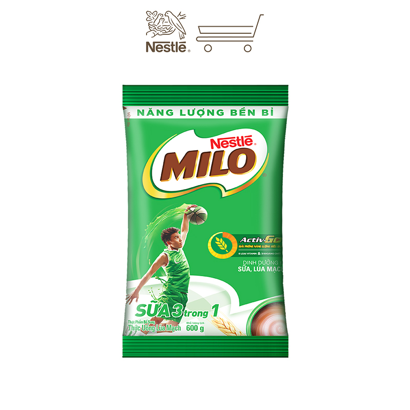 Thức uống lúa mạch Nestlé Milo sữa 3 trong 1