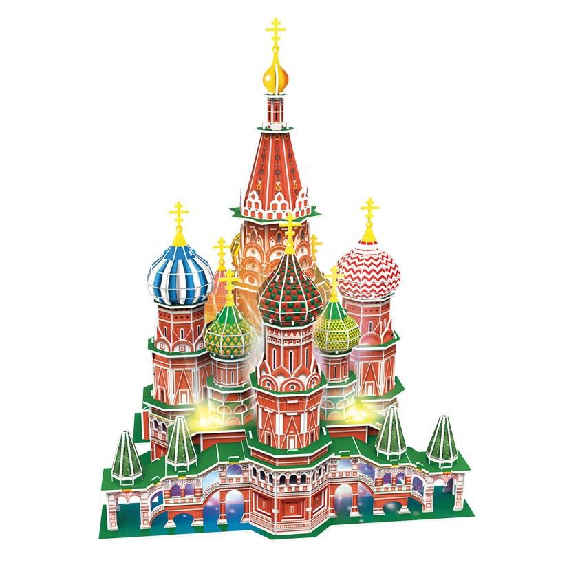 Mô hình giấy 3D - Led Quảng Trường Đỏ - St. Basil's Cathedral- (L519h)