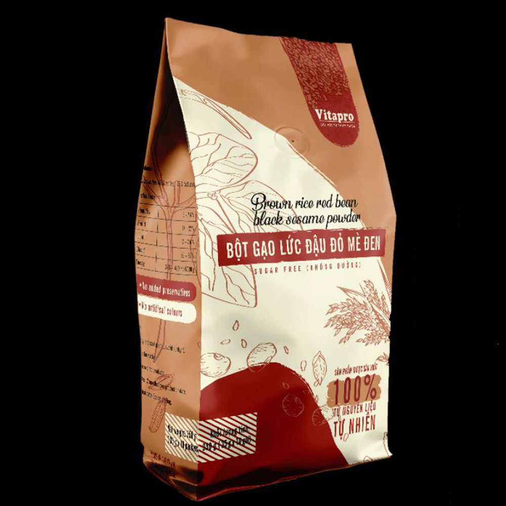 Hình ảnh Bột Gạo Lức Đậu Đỏ Mè Đen (Không Đường) Vitapro (350gr) Thơm Ngon Dinh Dưỡng, Hỗ Trợ Giảm Cân, Giảm Cholesterol – Hàng Chính Hãng