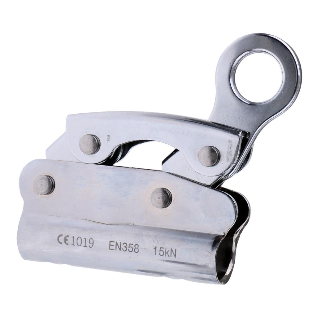 15KN Safety Outdoor Rock Climbing Caving Roof Tree Arborist Rescue 5/8'' Rope Grab with 21mm Eye Fall Protection Gear Equipment