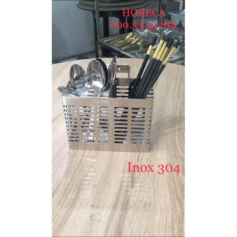 ống đũa muỗng 2 ngăn inox 304 cao cấp, hàng inox dày đẹp