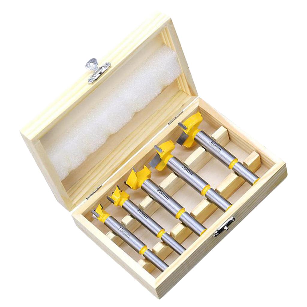 5pcs PROFESSIONAL   DRILL BIT SET WOODWORKING HOLE SAW   BITS