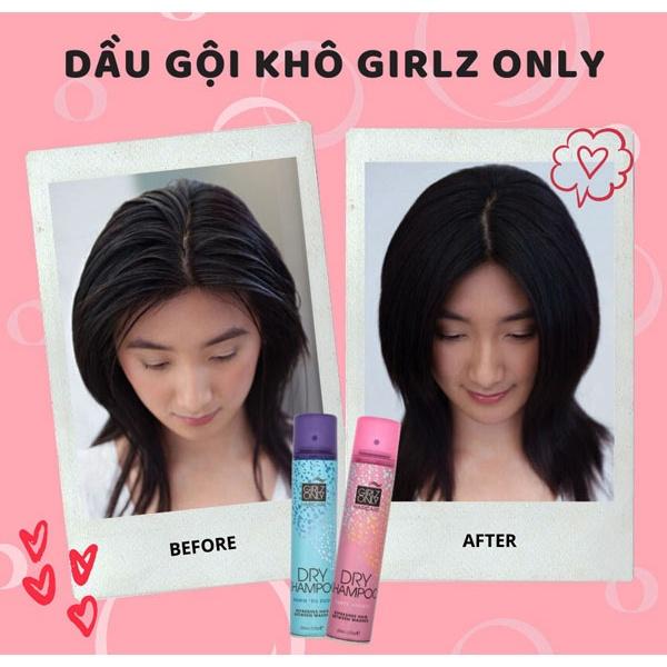 Dầu gội khô không cần nước Girlz Only Anh Quốc làm sạch bụi bẩn, làm phồng chân tóc, giữ nếp, tạo kiểu tóc bồng bềnh, suôn mượt - Massel Official