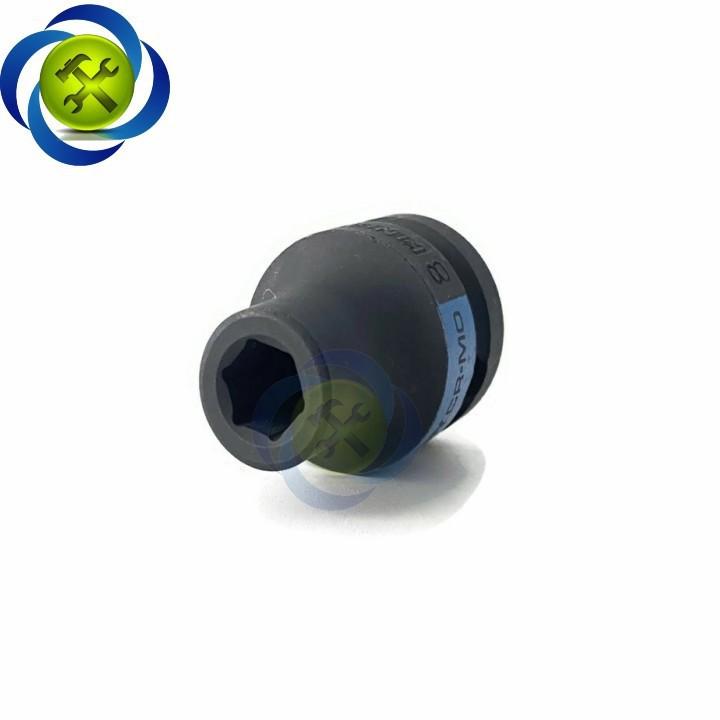 Tuýp 8mm loại 1/2 Kingtony 453508M ngắn 6 cạnh màu đen