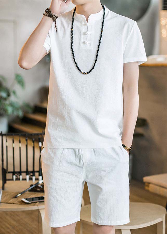 Quần Đùi Nam Trắng Chất Đũi SHORTTRANG90
