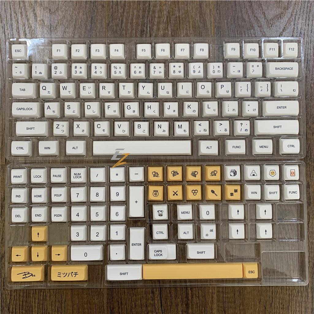 KEYCAP XDA THICK PBT HONEY & MILK 137 PHÍM CHO BÀN PHÍM CƠ