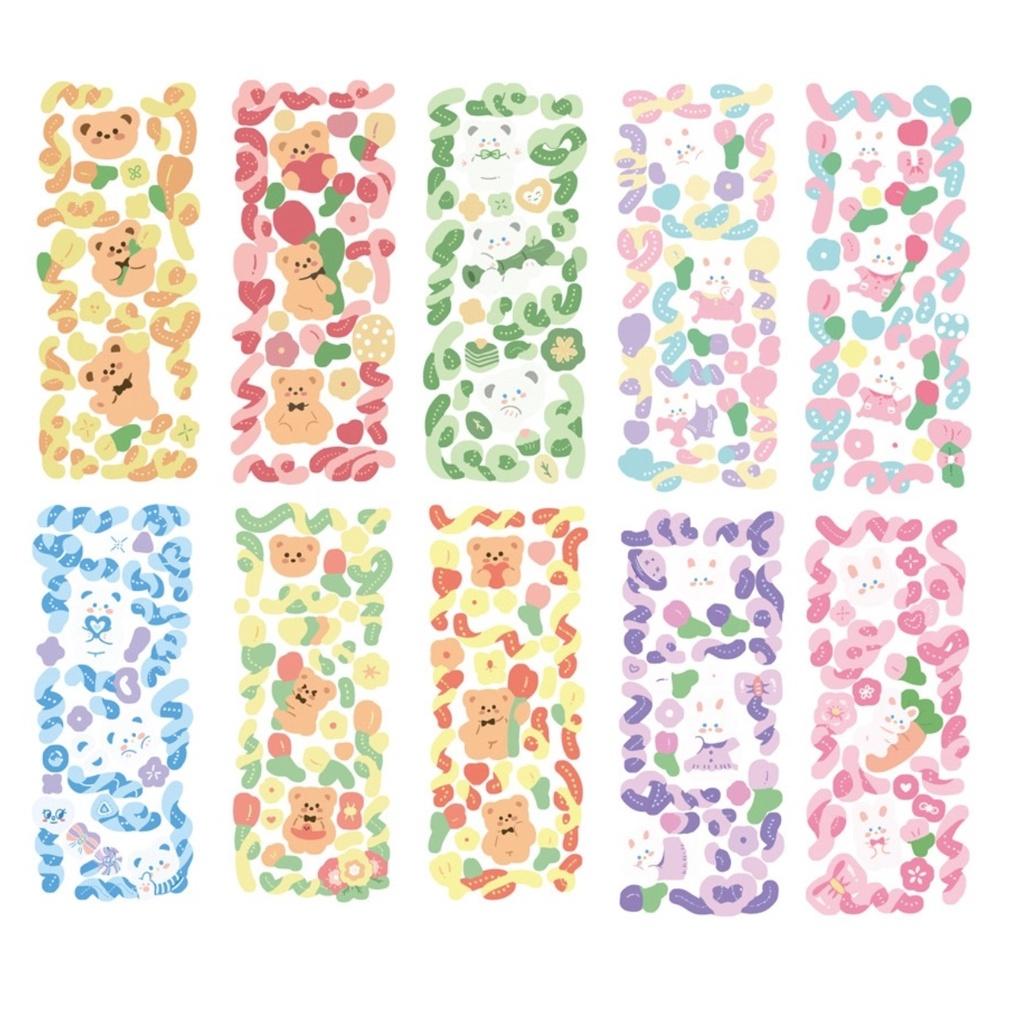 Hình dán sticker trang trí top loader siêu xinh HDT03