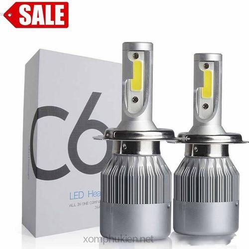 ĐÈN TRỢ SÁNG XE MÁY C6 TRẮNG, ĐÈN XE, ĐÈN LED XE MÁY, ĐÈN LED C6 CAO CẤP, ĐÈN C6 36W