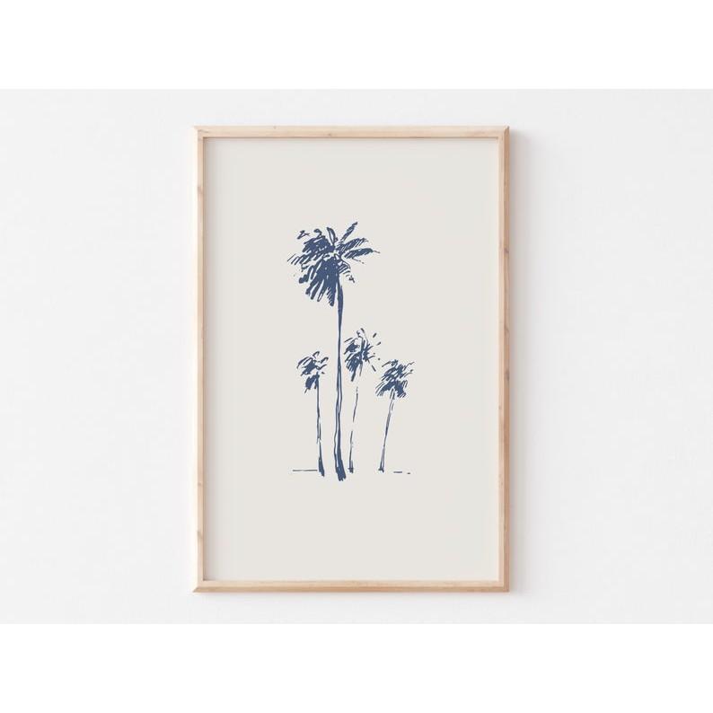 Tranh treo tường | Line art-Palm Tree Print, Abstract Art, Line Art 88 , tranh canvas giá rẻ