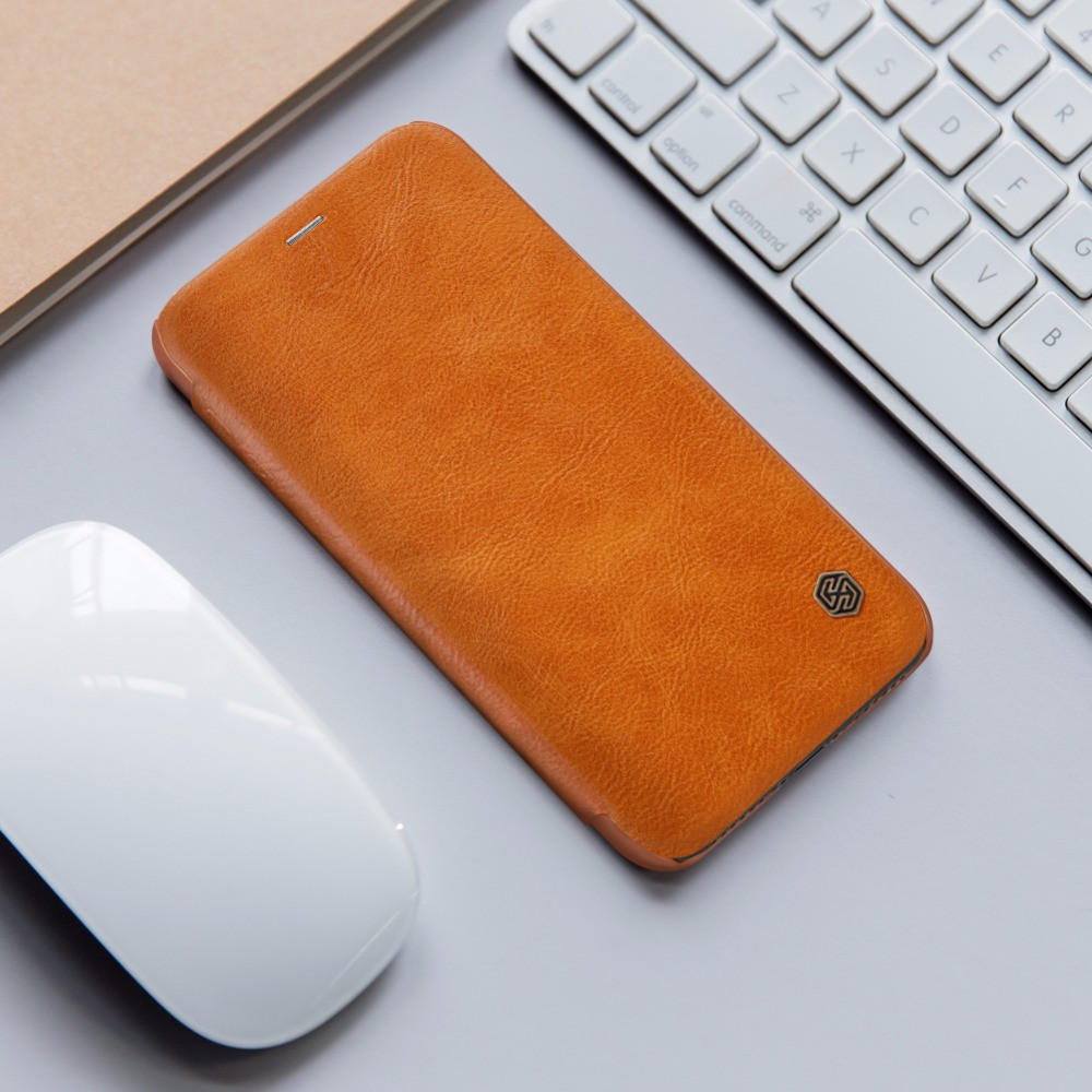 Bao da Leather cho iPhone Xs Max hiệu Nillkin Qin - Hàng chính hãng