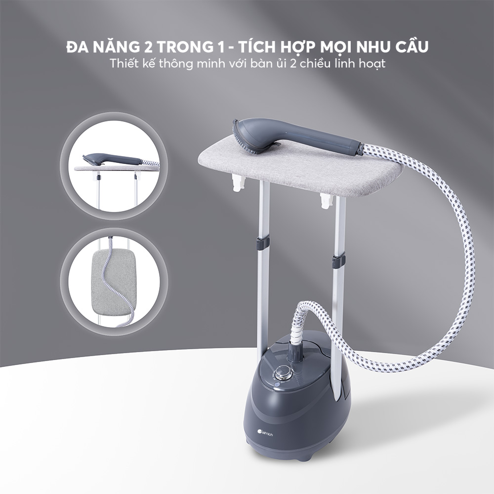 Bàn Ủi Hơi Nước Đứng Elmich GSE9167 2000W 1.7L, Hàng Chính Hãng, 2 Chiều, 10 Mức Hơi Phun - JoyMall