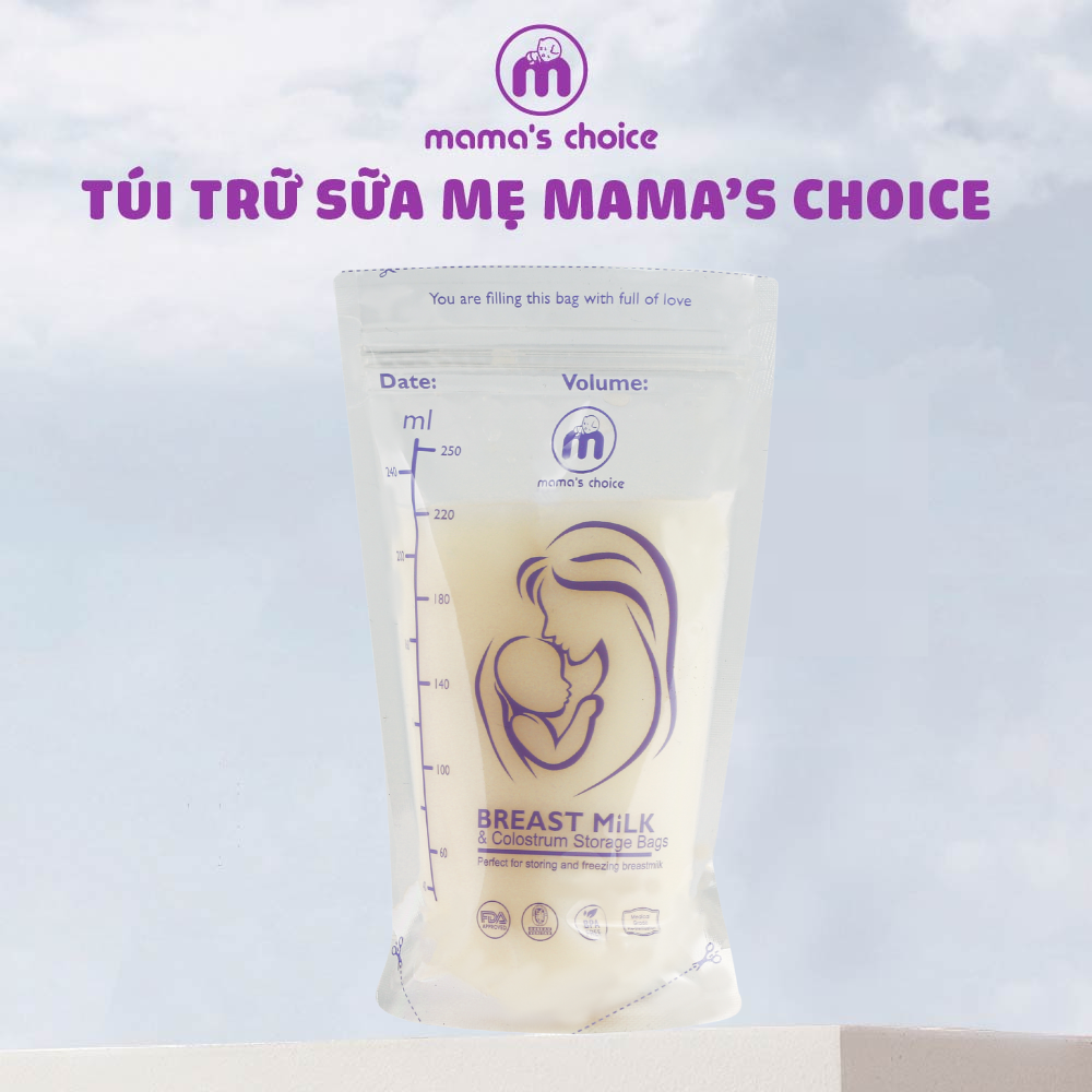 Túi Trữ Sữa Và Bảo Quản Sữa Mẹ Mama’s Choice, Bịch Đựng Sữa Mẹ, Có Khóa Zip Tiện Lợi An Toàn, Lẻ 10 Túi