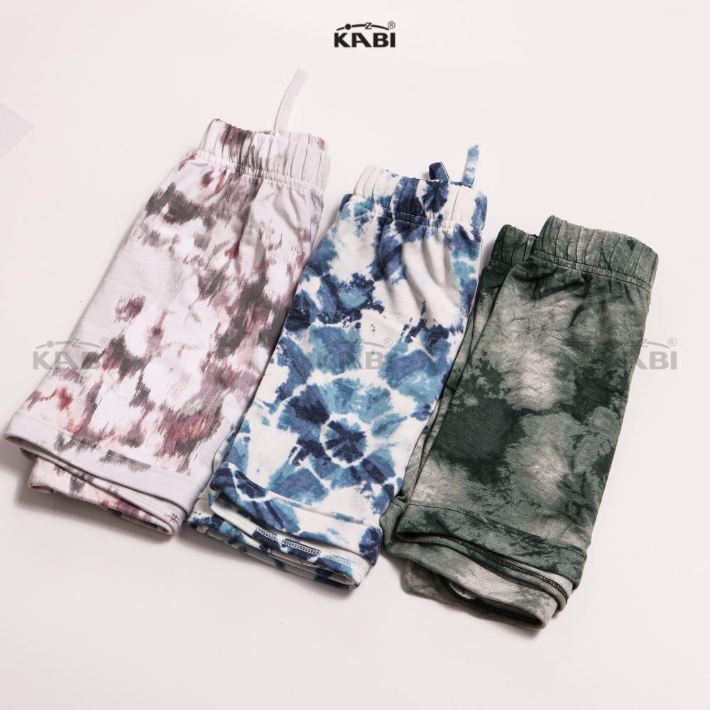 Quần đùi nữ KABI quần short thun cotton mặc nhà mặc ngủ hoa văn có túi thoáng mát dễ thương