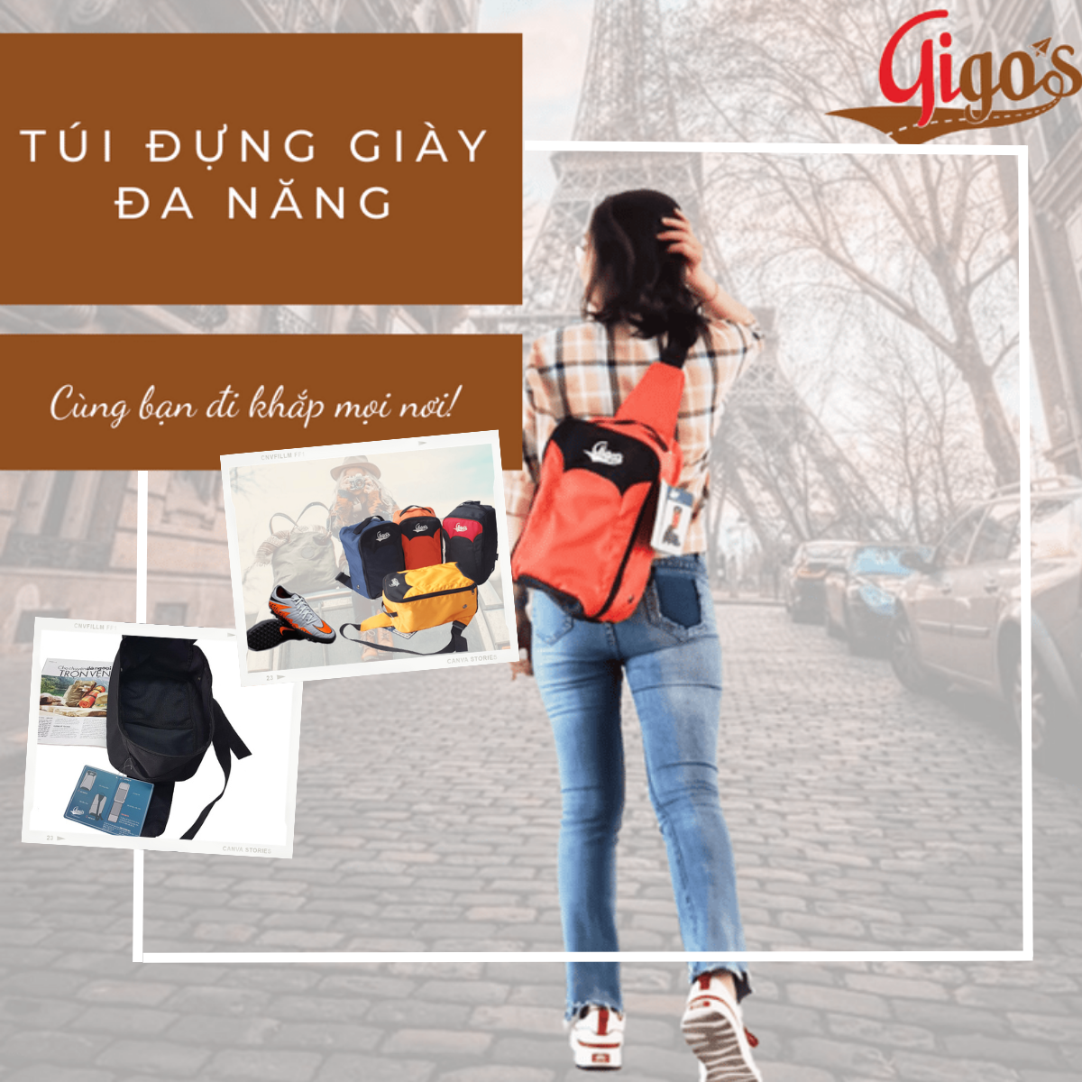 Túi Đeo Chéo Đa Năng Cao Cấp Gigo's