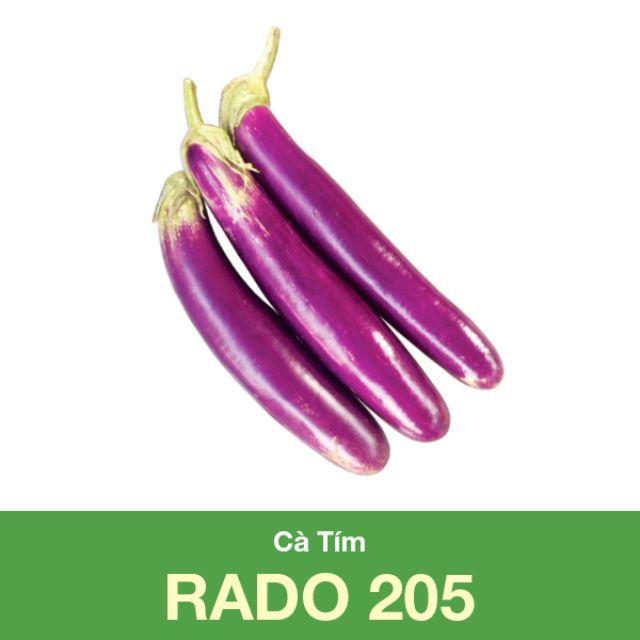 HẠT GIỐNG CÀ TÍM RADO 205 - 0.5gr - RẠNG ĐÔNG - Trái thuôn dài, có vỏ màu tím tươi rất đẹp, không xơ, ít hạt, ăn rất ngon