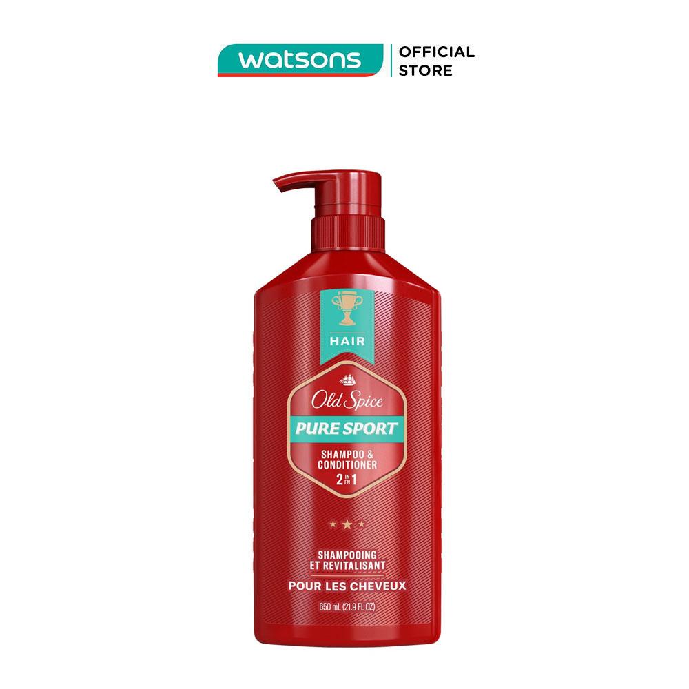 Dầu Gội &amp; Xả Cho Nam Old Spice Pure Sport 2in1 Shampoo &amp; Conditioner 650ml