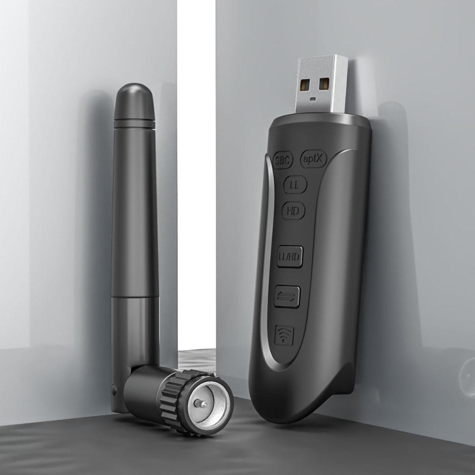 Wireless Audio Transmitter 3.5mm USB Transmitter for Mac for PC for Laptop for Linux