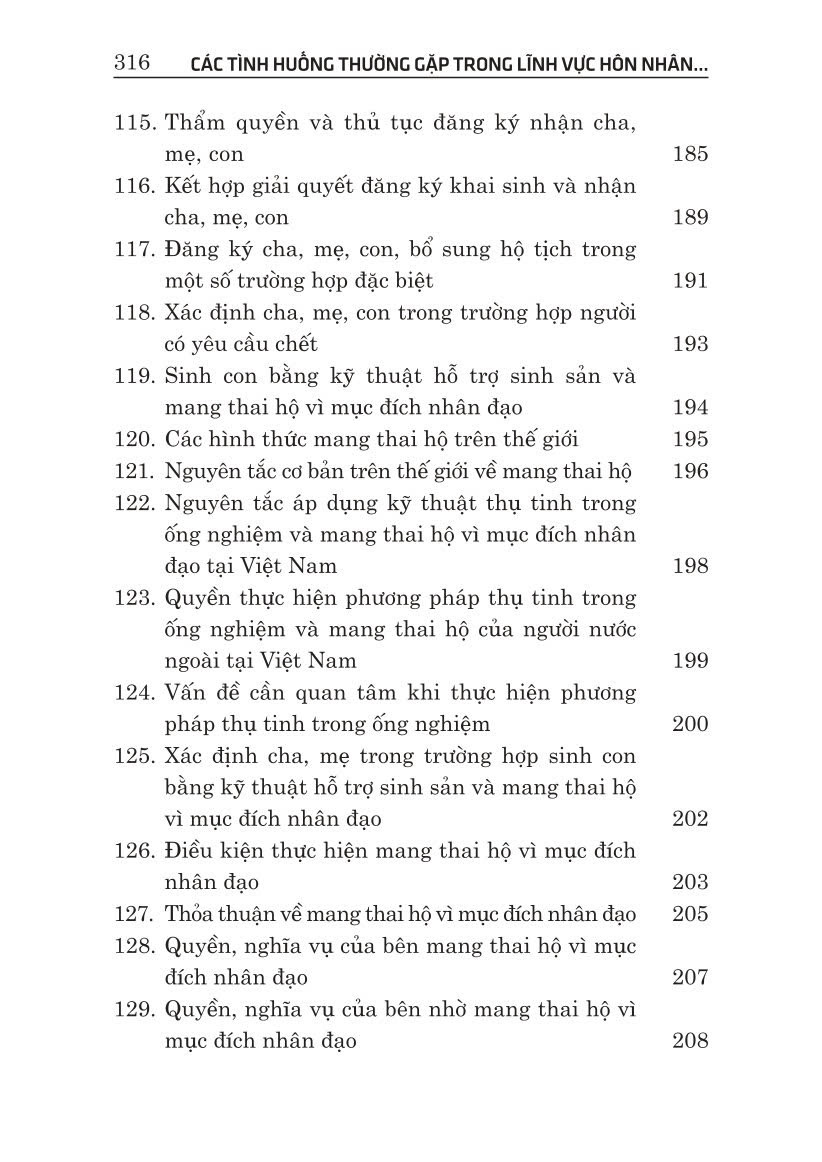 Các tình huống thường gặp trong lĩnh vực hôn nhân và gia đình (bản in 2024)