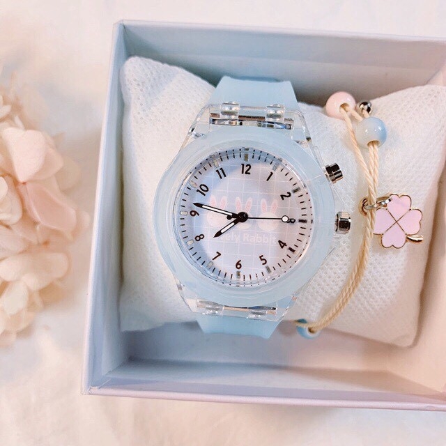 Đồng hồ nữ Gristal Dream dây cao su phát sáng nhiều màu rất đẹp