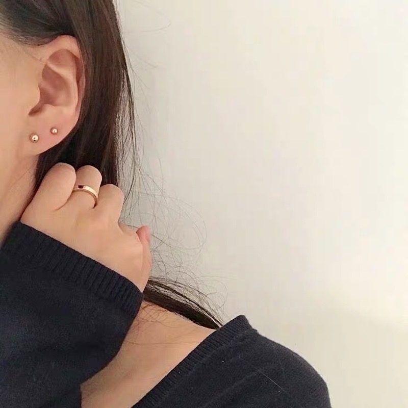 Set 3 đôi khuyên tai tròn nhỏ đơn giản