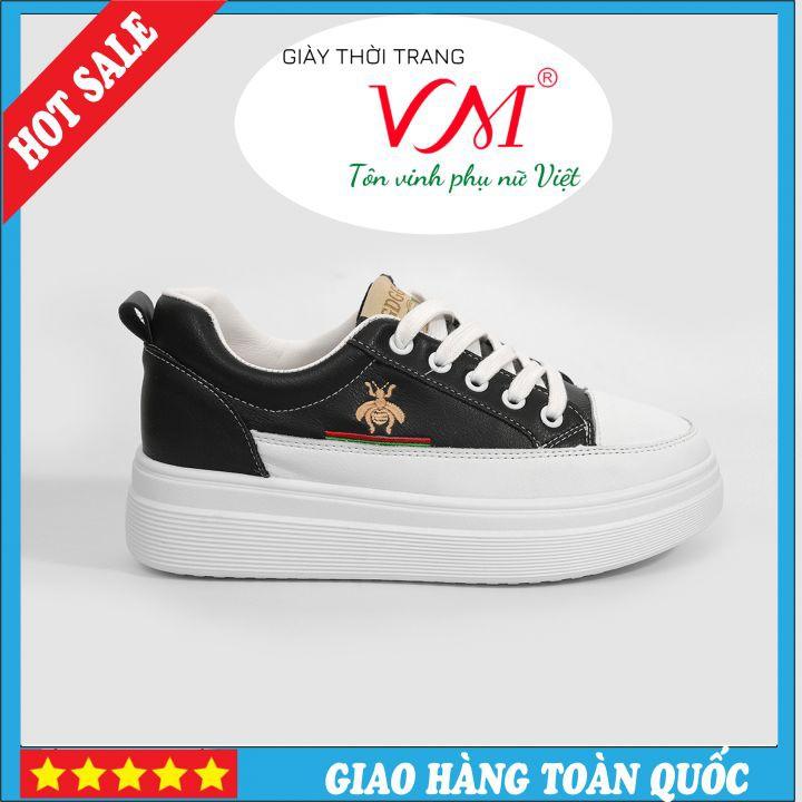 Giày Thể Thao Nữ, Chiều Cao 3CM, Da Bò Thiếp Nhập Khẩu Cao Cấp Êm Ái, Bền Chắc Và Thời Trang - TT.P14110 ĐEN