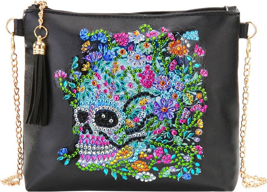 Hình Dạng Đặc Biệt Tranh Gắn Đá Bộ Dụng Cụ Da Tay Thủ Công Mẫu Đầu Lâu