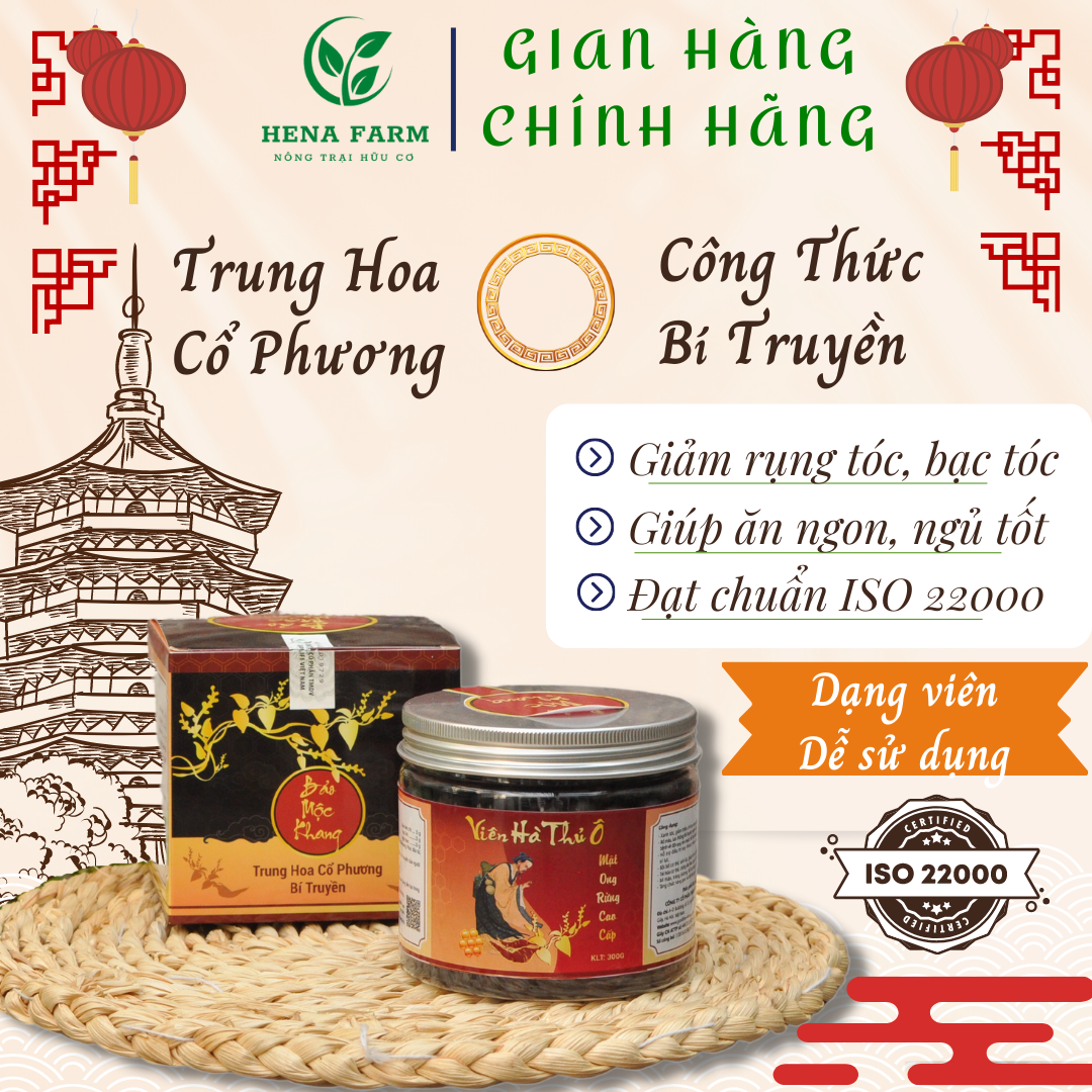 Viên Hà Thủ Ô Mật Ong Rừng Cao Cấp Bảo Mộc Khang 300g - Hà Thủ Ô Đỏ Giúp Đen Tóc, Mượt Tóc, Kích Thích Mọc Tóc - Công Thức Cổ Phương Bí Truyền Trung Hoa - Sản Phẩm Chính Hãng, Cao Cấp