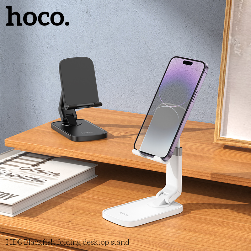 GIÁ ĐỠ ĐIỆN THOẠI ĐỂ BÀN DẠNG GẬP THIẾT KẾ 2 TRỤC CHO ĐIỆN THOẠI HOCO HD6 HD8 _ hàng chính hãng
